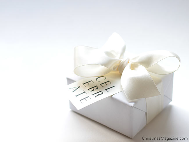 lovely gift wrapped in white