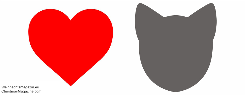 printable templates for dog bones, cat faces, and a heart