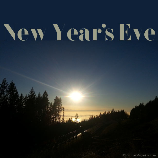 New Year's Eve, sunset, winter