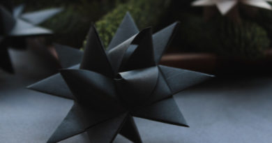 black German Christmas star made of paper