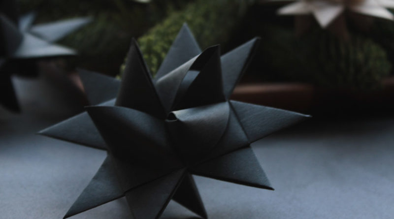 black German Christmas star made of paper