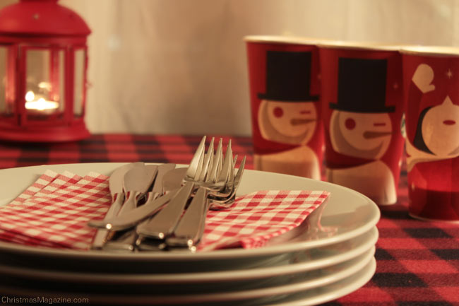 plaid fleece and gingham napkins