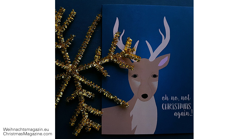 Christmas card, illustrations, calla DESIGN, tinsel star, Christmas market