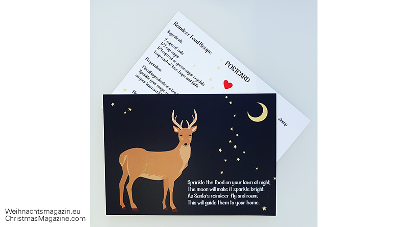 reindeer food recipe, Calla Design, postcard