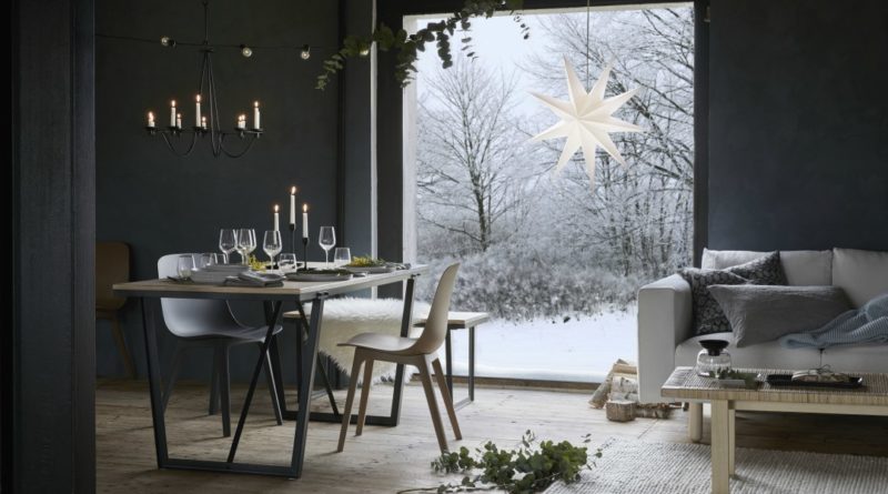 dining room, Christmas, candles