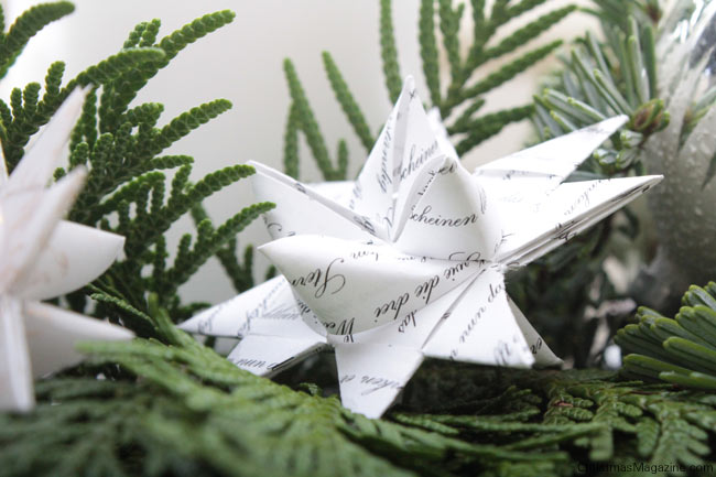 German Christmas star, paper