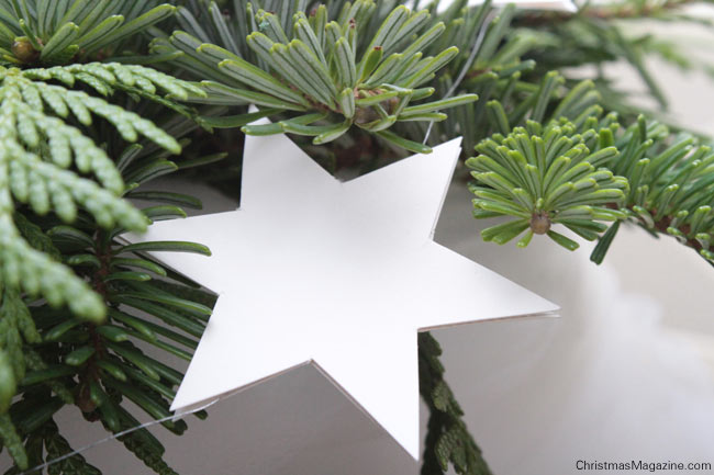 star garland, paper