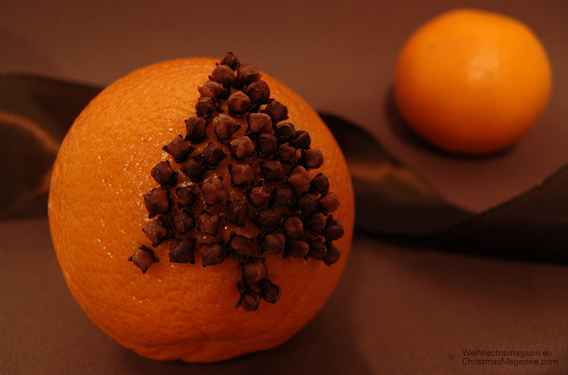 orange spiked with cloves