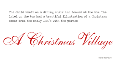 a Christmas Village, Christmas story, David Blackburn
