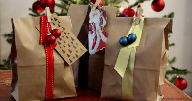 paper gift bags, Christmas gift wrapping, sandwich bags