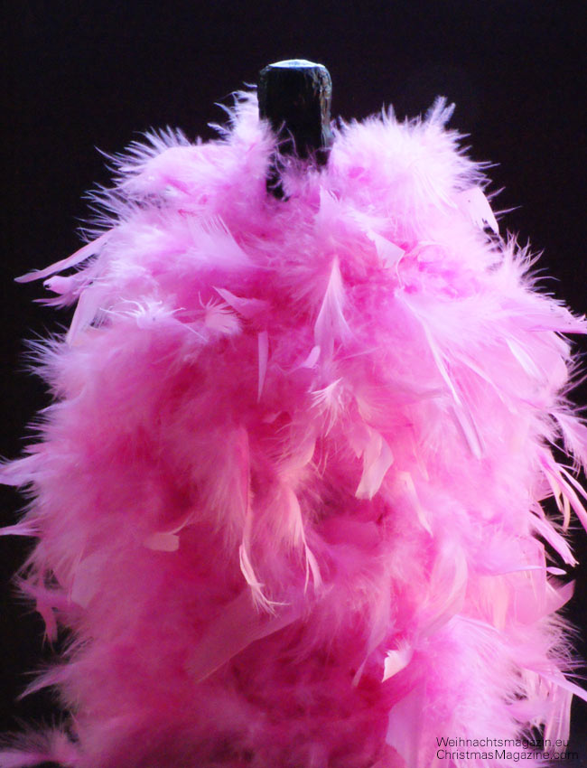pink feather boa, burlesque, bottle wrapping, sparkling wine, Pink, Yellowglen