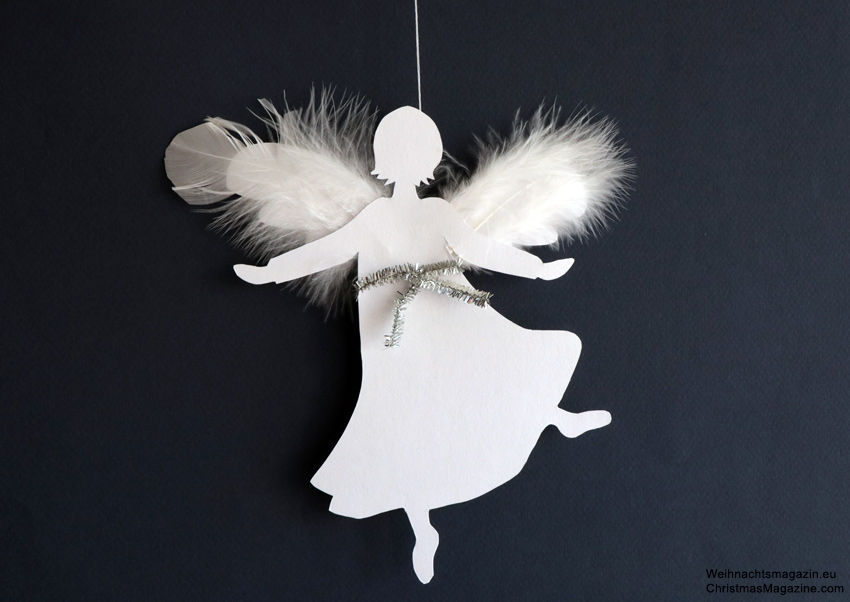 angel and stars, paper mobile, PDF, DIY