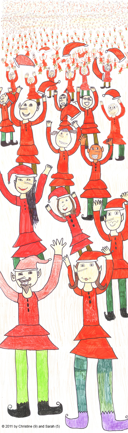 elves, childrens drawing, creative children