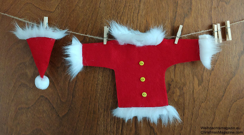 Santa's suit, clothesline, do it yourself