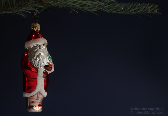 Christmas ornament, glass Santa Claus