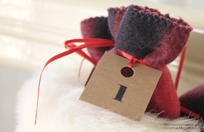 sew your own Advent calendar, fleece, do it yourself