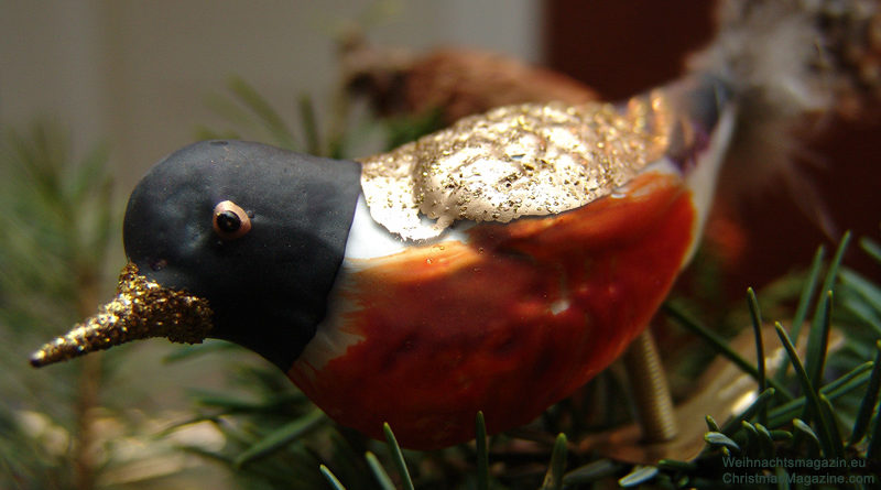 Christmas ornament, bird, Christmas vase