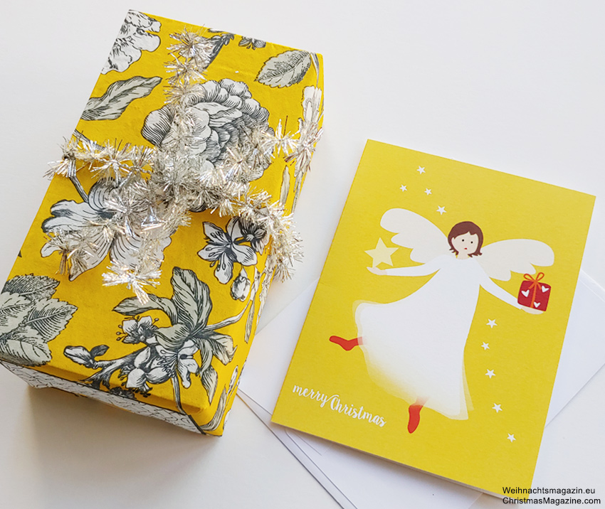 napkin, gift wrapping, Christmas, yellow