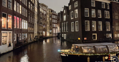 Amsterdam, Christmas, winter, evening