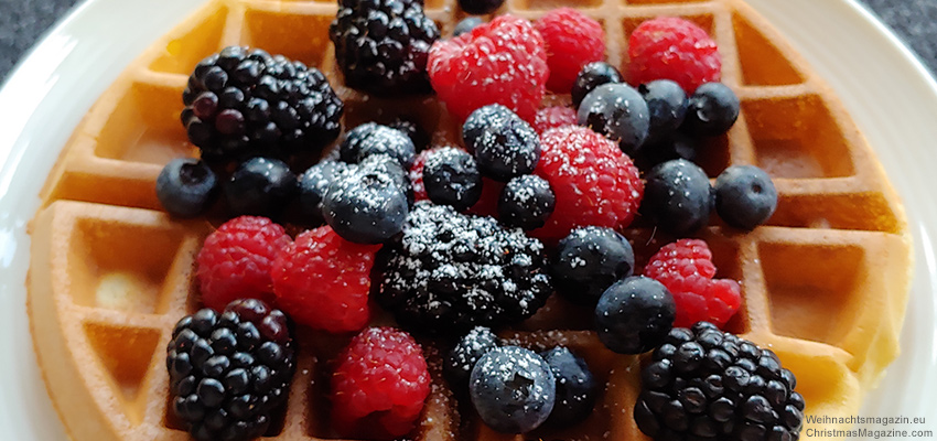 homemade waffles for breakfast