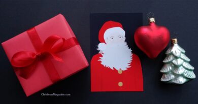 Christmas present, Santa postcard, Christmas ornaments