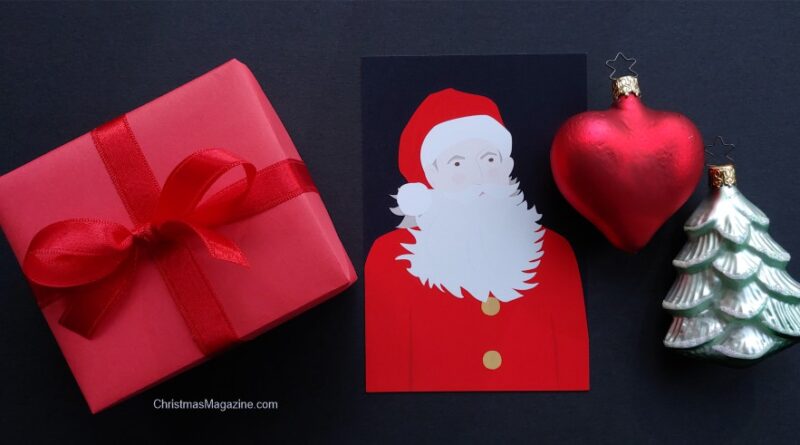 Christmas present, Santa postcard, Christmas ornaments